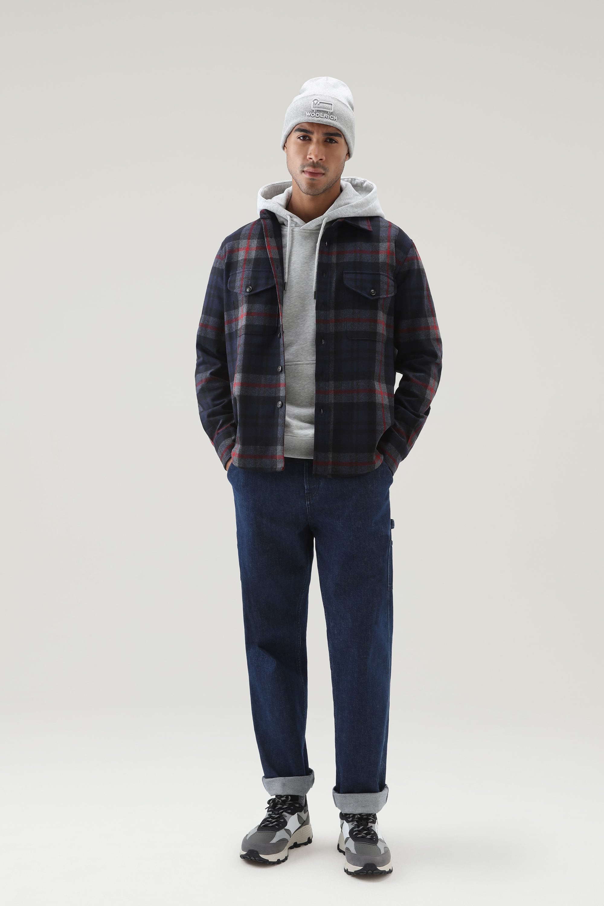 hollister long wool shirt jacket