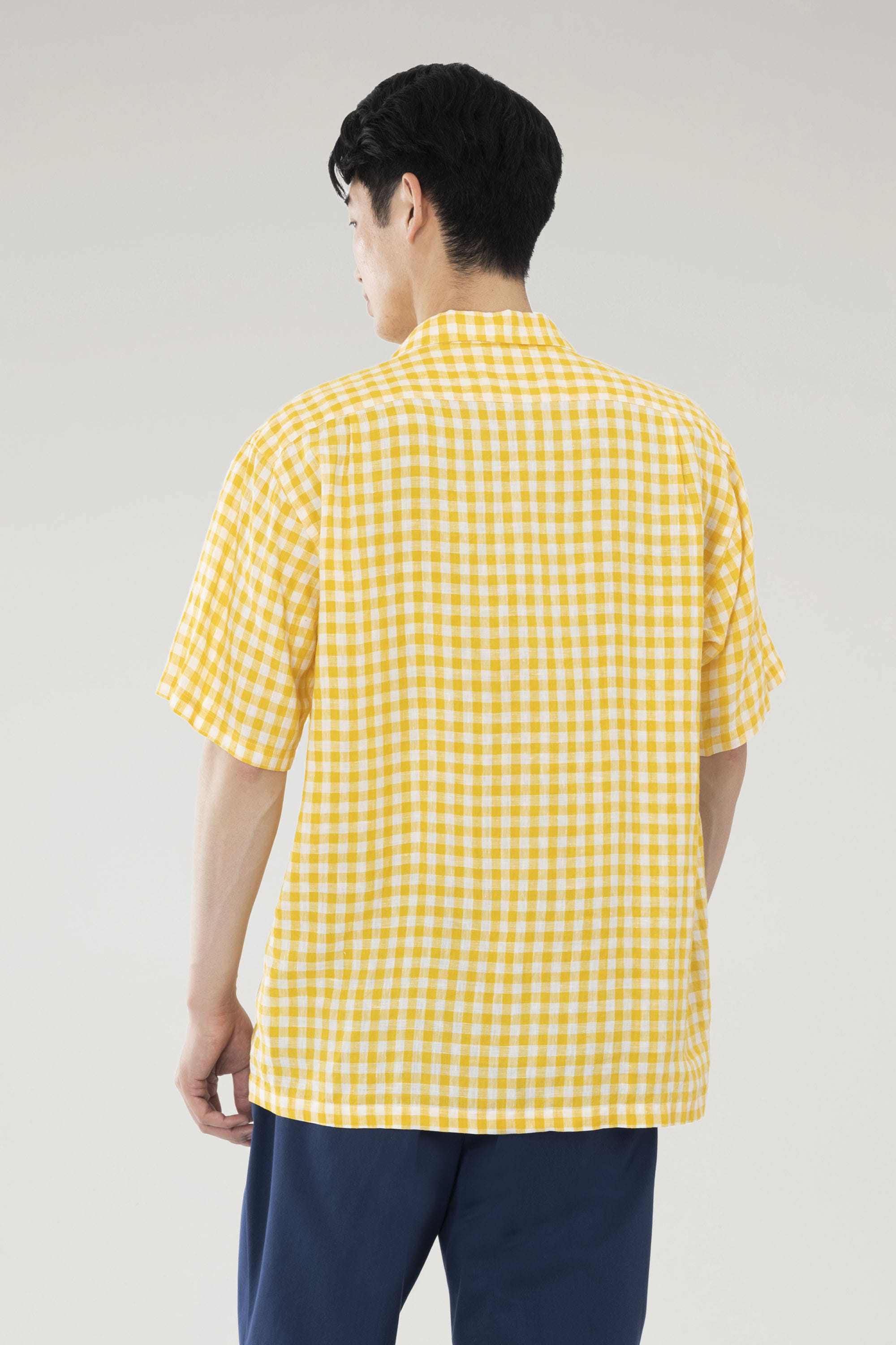 SHORT SLEEVE GINGHAM CHECK OPEN COLLAR SHIRT｜WOOLRICH（ウール