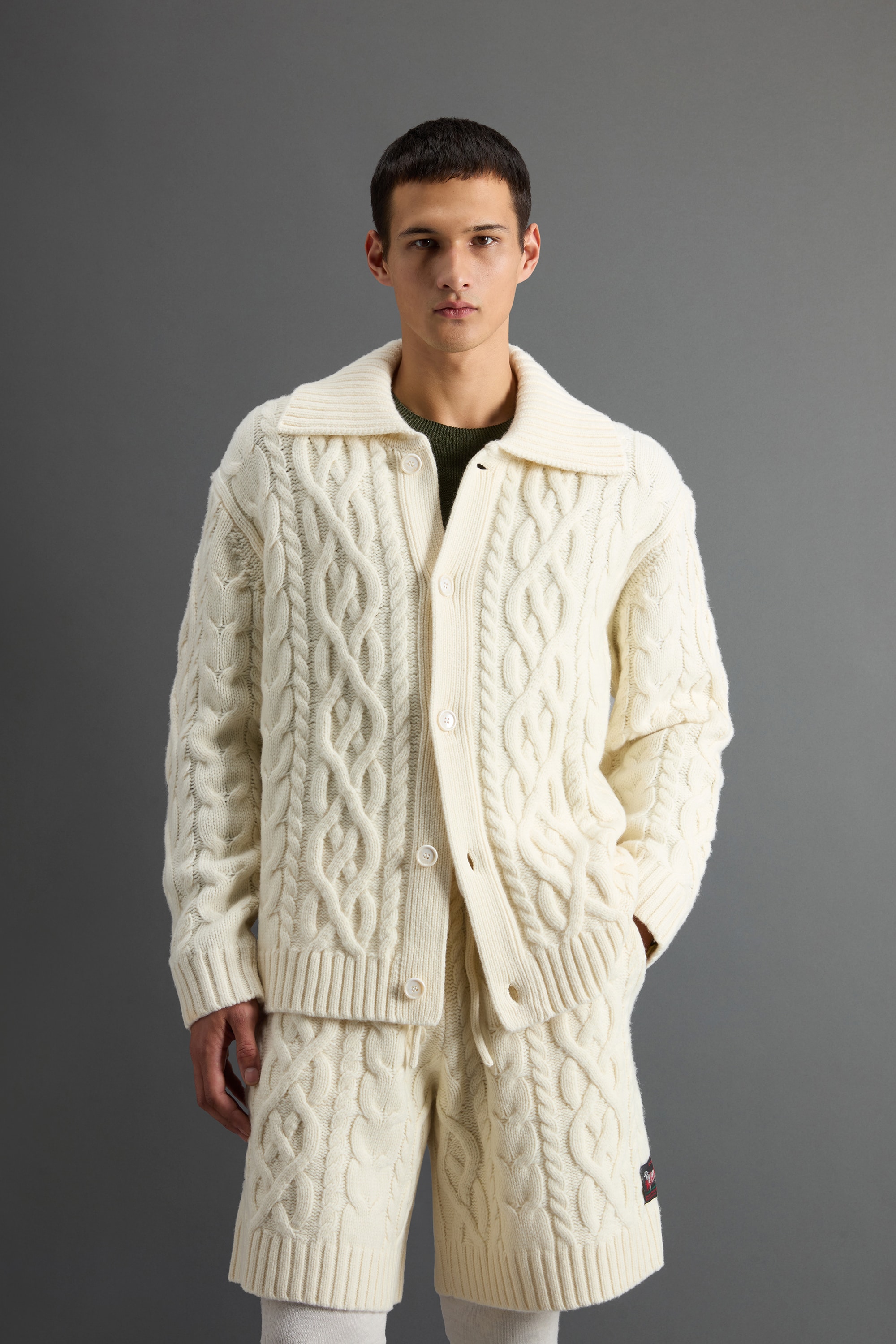 ケーブル ニット ジャケット / CABLE KNIT JACKET