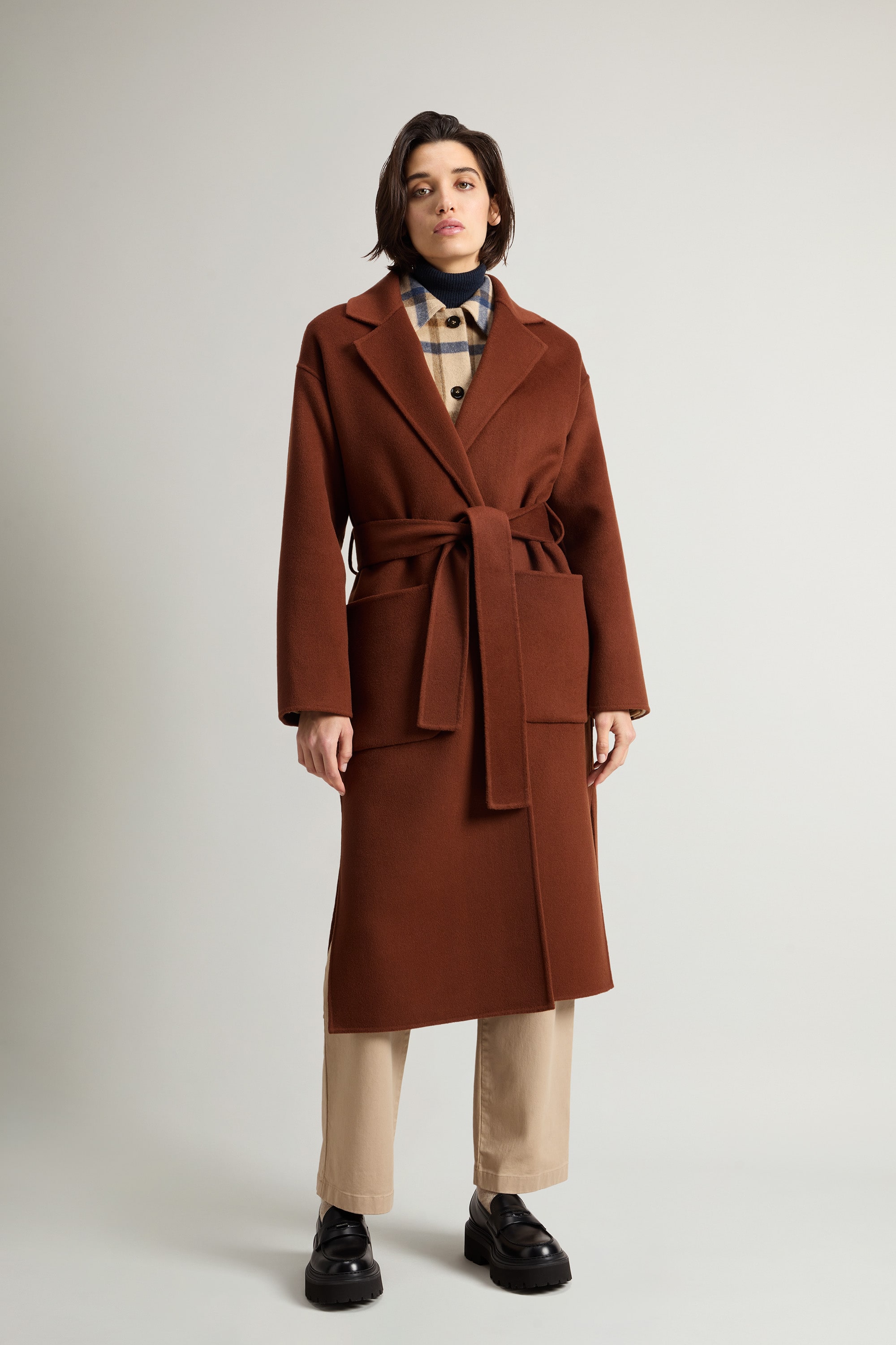 ダブル ウール ベルト コート / DOUBLE WOOL BELTED COAT