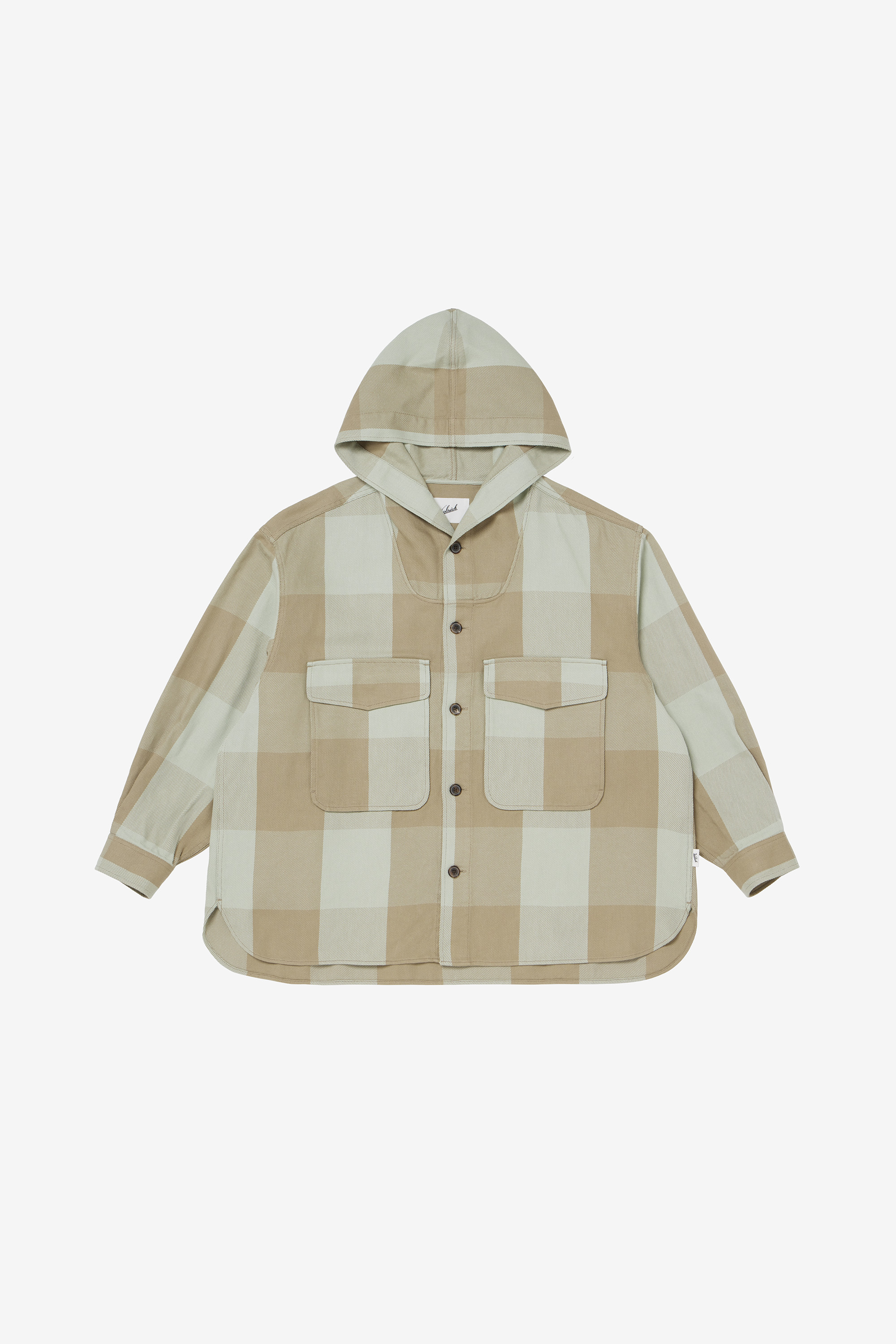 バッファロー チェック レギュラー フーデットシャツ / BUFFALO CHECK REGULAR HOODIE SHIRT