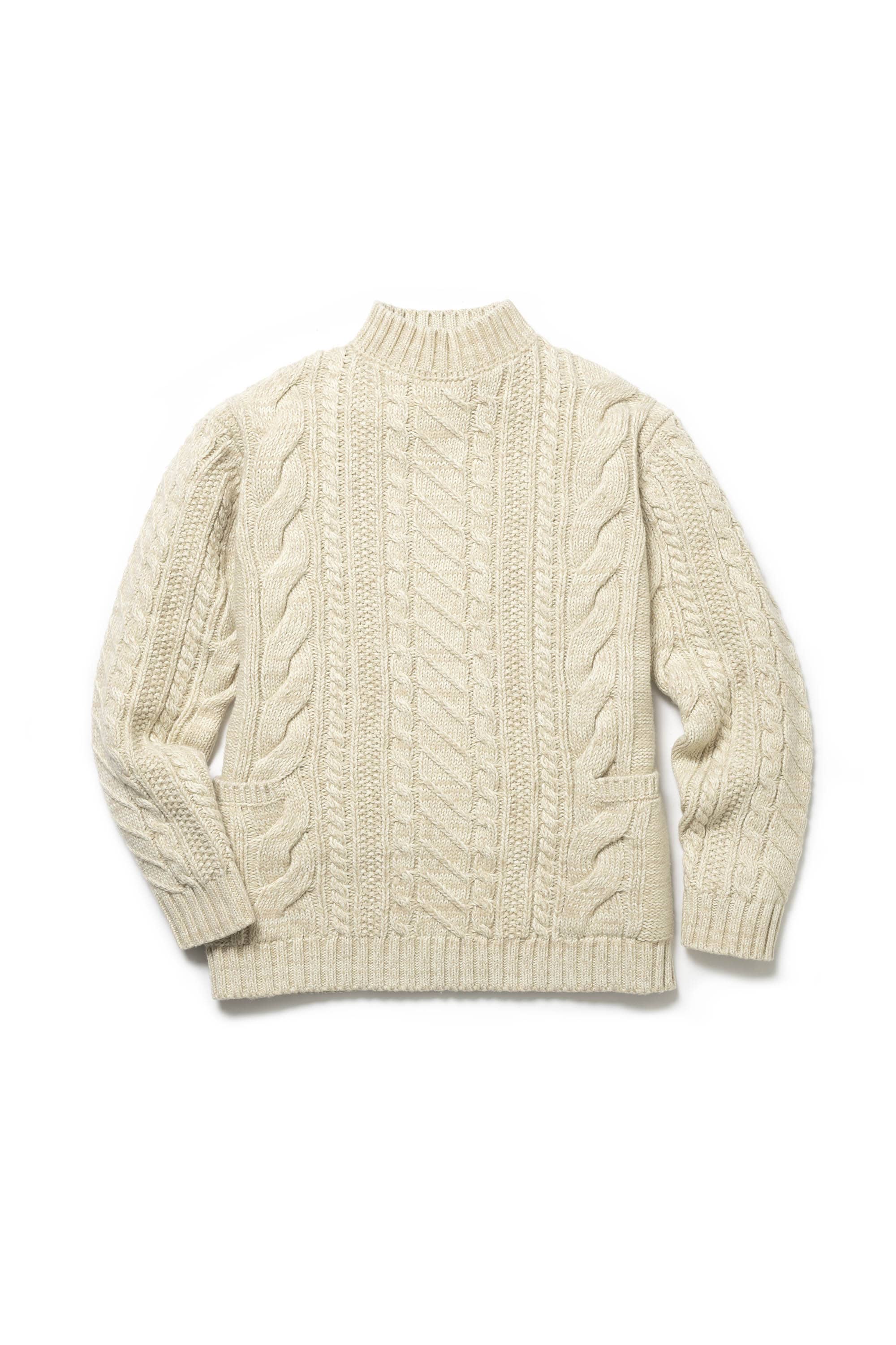 LAMB  WOOL CABLE SWEATER